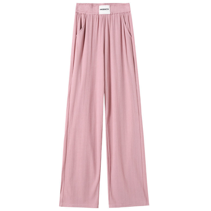 Ice Silk Wide-leg Pants Women's Summer Thin High Waist Drooping Sun Protection
