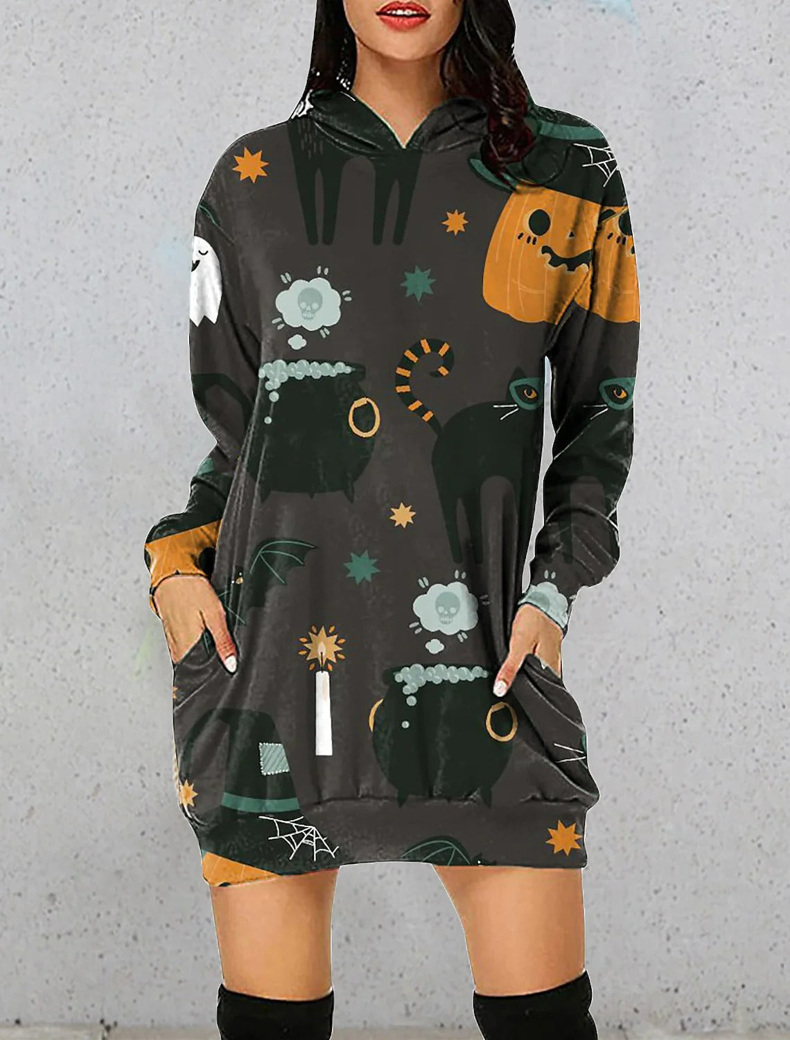 Fashion 3D Printing Female Long Sweater