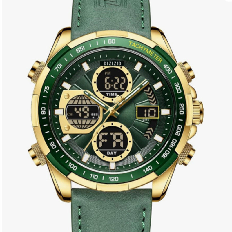 Alloy Leather Men's Business Watch Luminous Waterproof