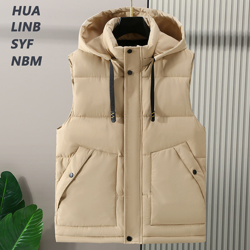 Winter Plus Size Men's Cotton Vest Stylish And Handsome Cold-proof