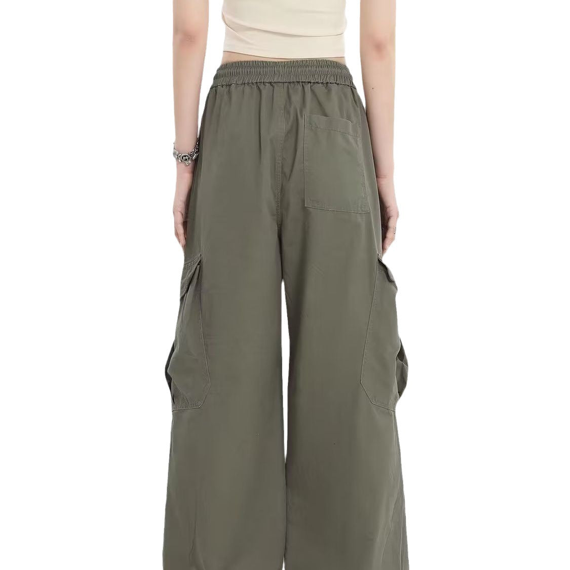 American Retro Workwear Casual Pants Loose