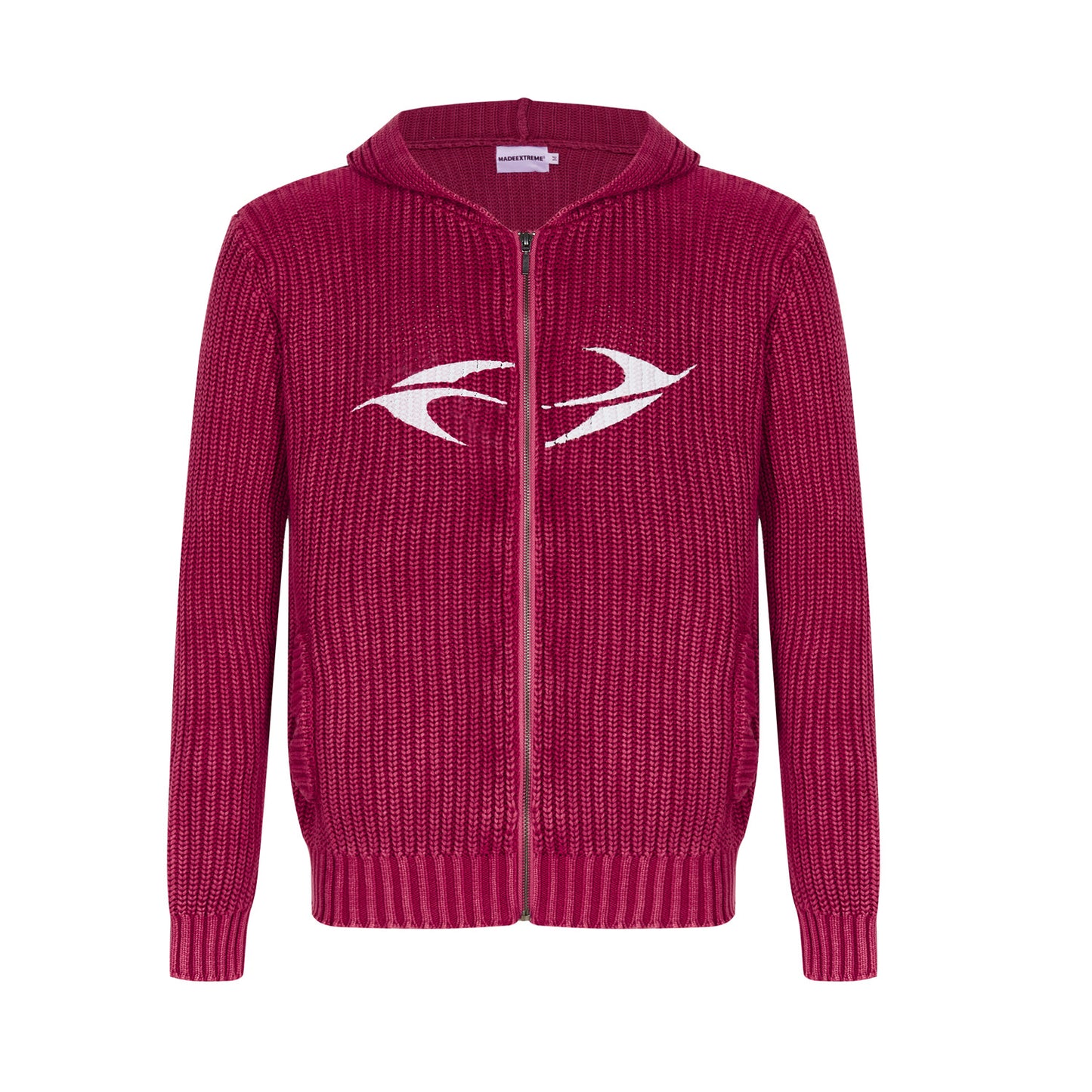 American Street Washed Distressed Printed Long-sleeved Hooded Sweater For Men And Women