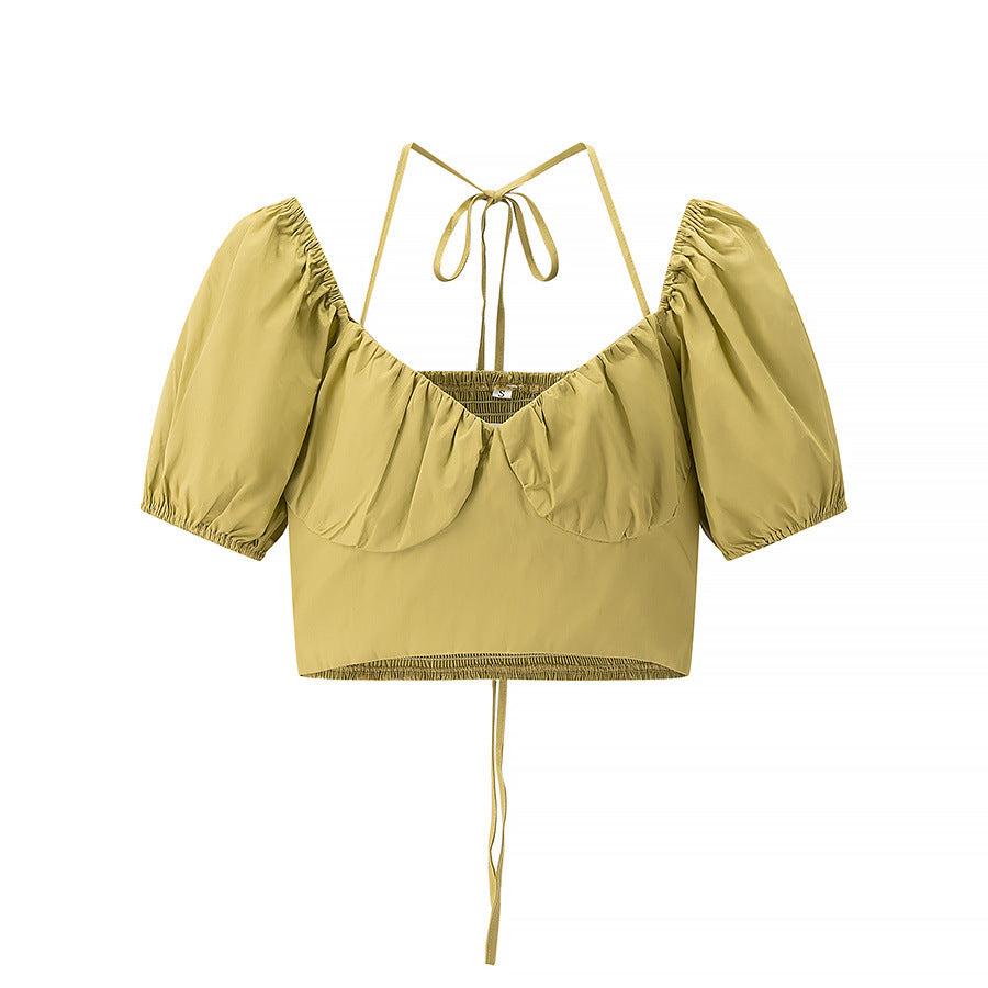 Off-shoulder Spaghetti Strap Top For Women In Pure Desire Style