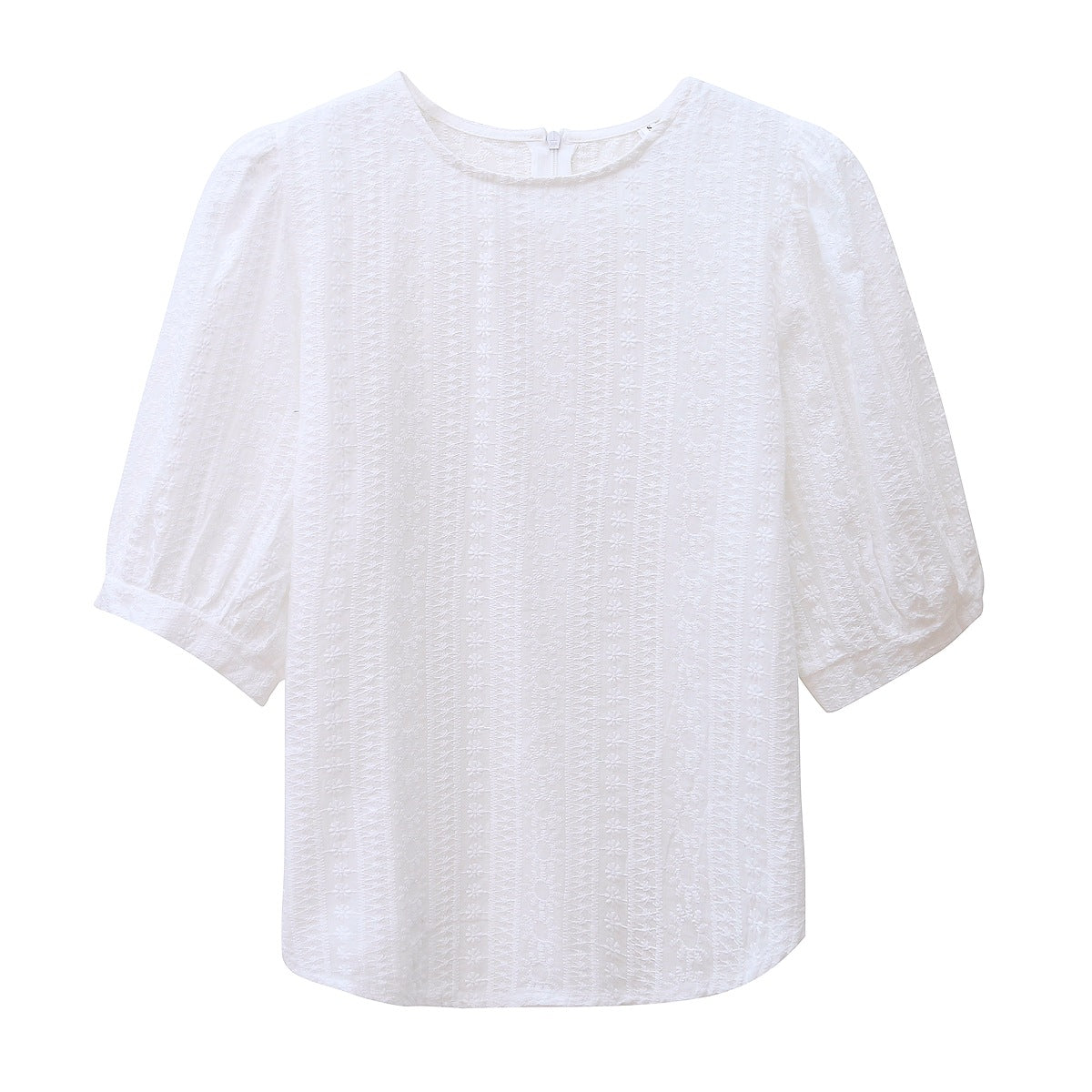 Retro French Small  Puff Sleeve Top
