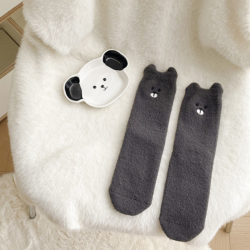 Japanese Three-dimensional Cat Women's Mid-calf Length Sock