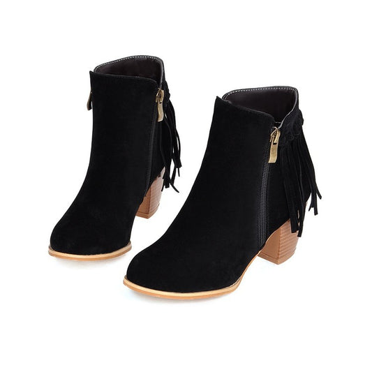 European And American Autumn And Winter Short Knight Boots