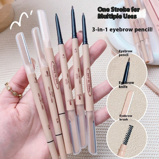 Rotating Double-headed Multifunctional Thin Head Eyebrow Pencil Distinct Look