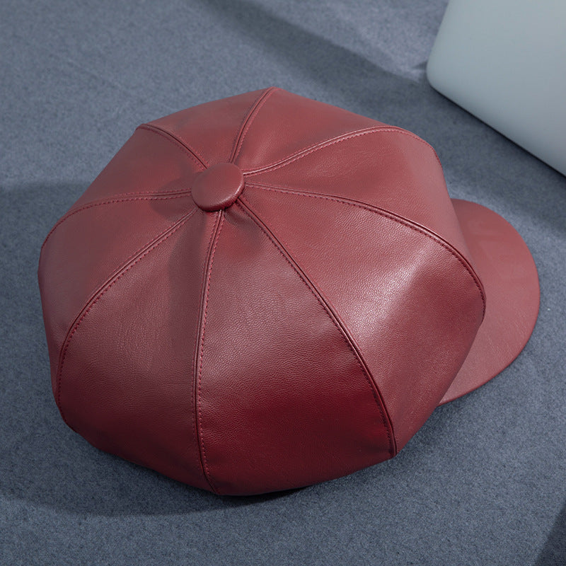 Temperament Korean Style Octagonal Pumpkin Hat Literary Style