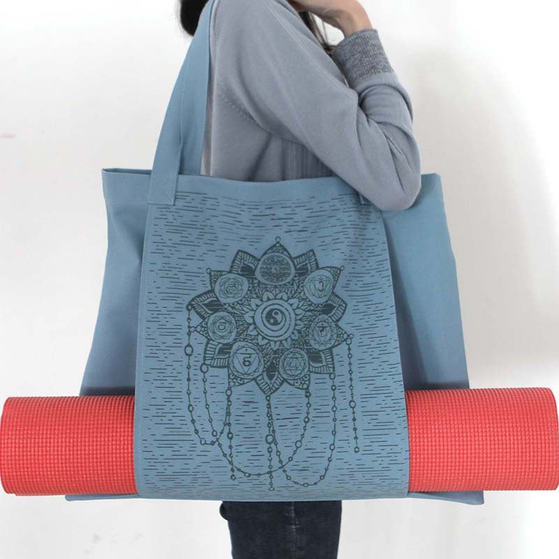 Large Capacity Extra Thick Cotton Canvas Yoga Mat Backpack