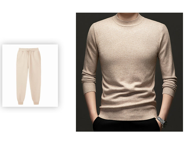 Thick Warm Sweater Half Turtleneck Simple All-matching Base