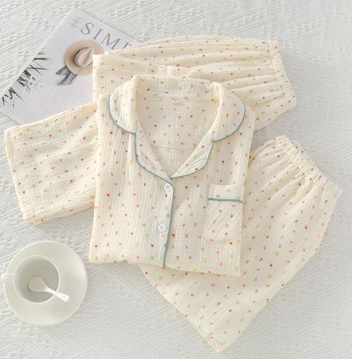 Women's Crepe Cotton Yarn Fashion Three-piece Set