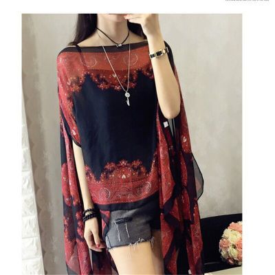 Fashionable Women's Multifunctional Printed Chiffon Shawl
