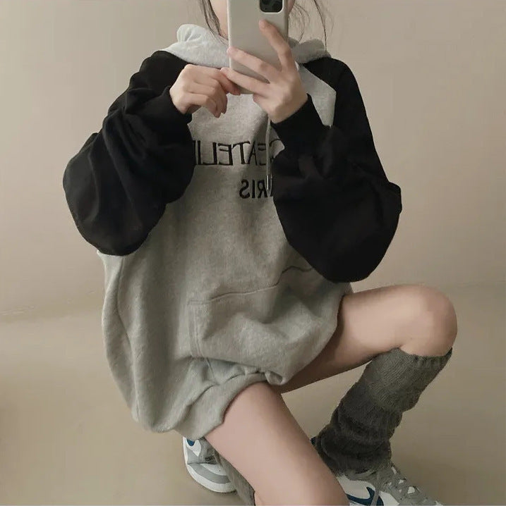 Amerikansk retro vinrød raglanærmet sweater