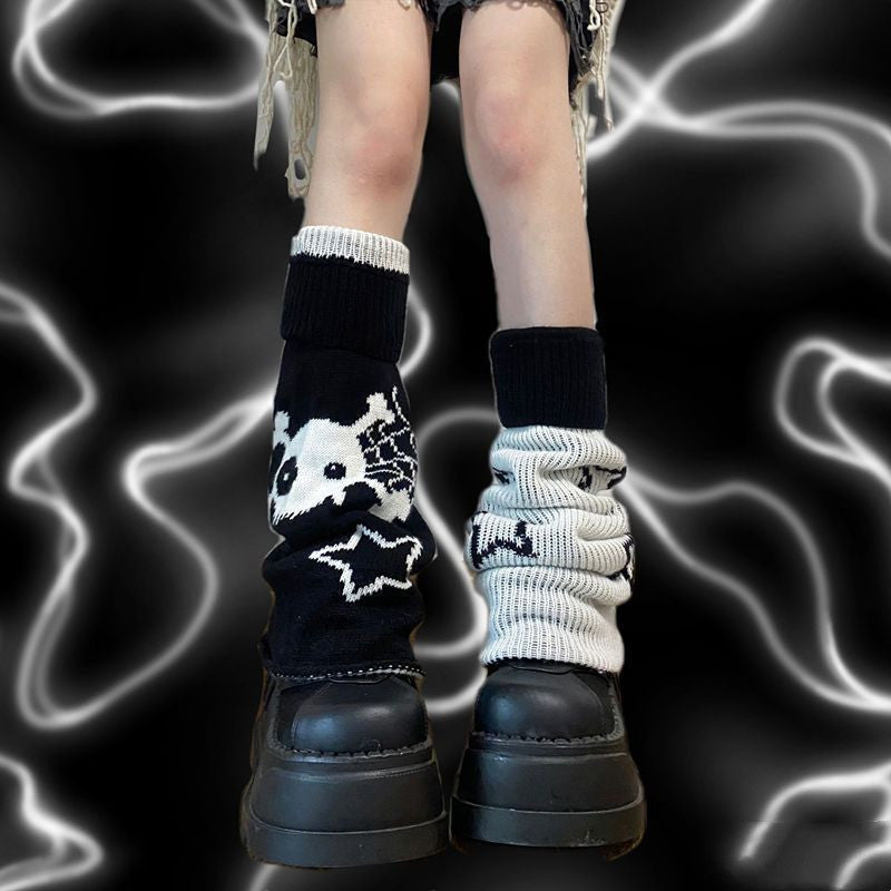 Japanese Spice Girl Star Skull Leg Cover