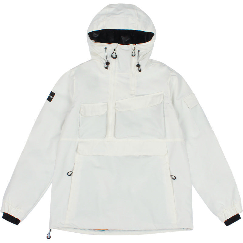 New Ski Suit Coat Veneer Double Board Outdoor Windproof Warm Plus Size Men's Multi-pocket