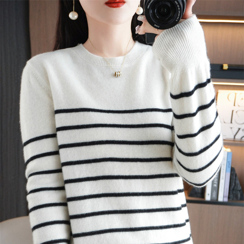 Round Neck Long Sleeve Thin Sweater