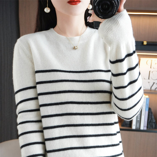 Round Neck Long Sleeve Thin Sweater