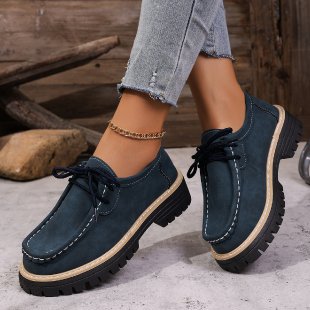 Lace-up British-style Loafers For Women