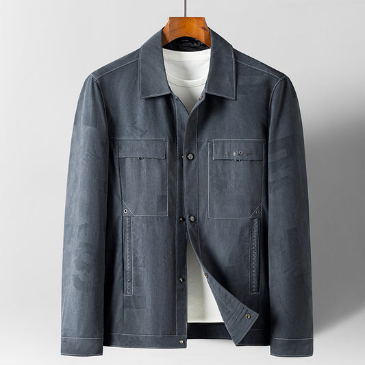 Lapel Multi-pocket Single-breasted Fashion Denim Jacket Coat