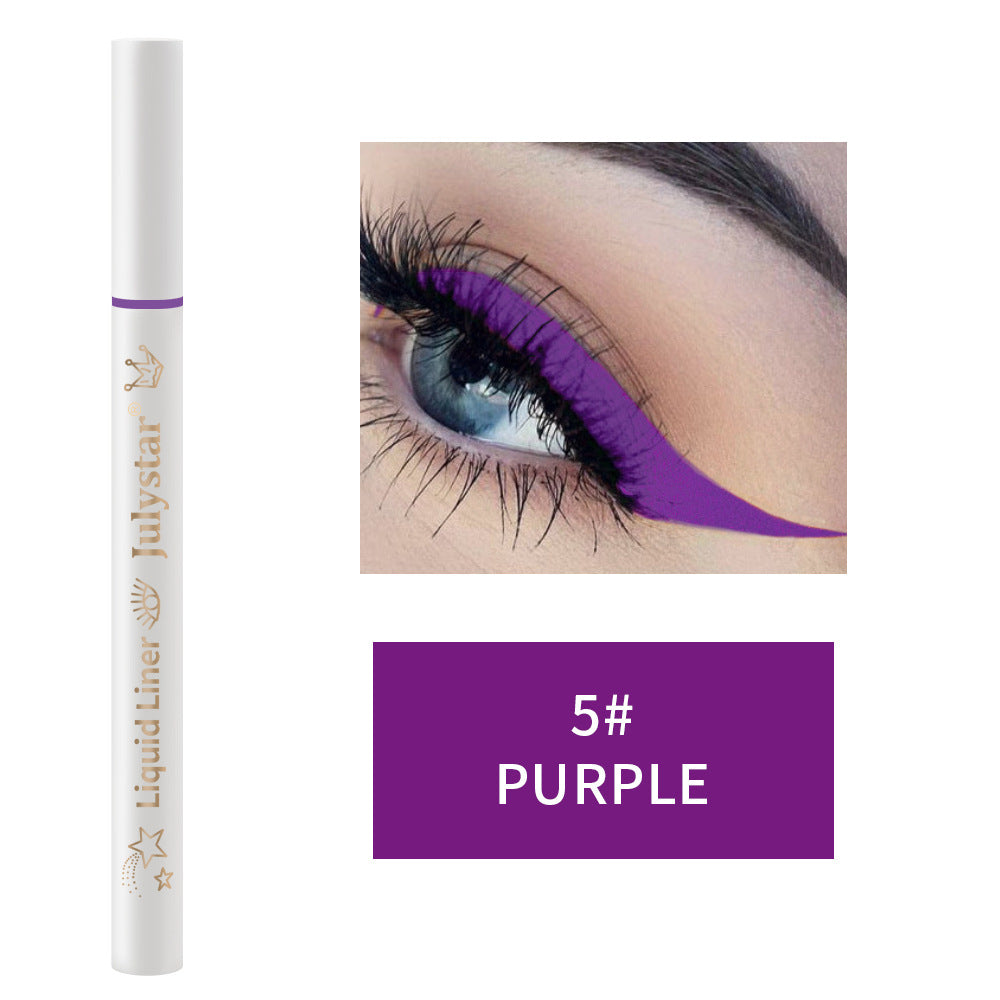 Colorful Waterproof Easy To Color Slim Beginner Liquid Eyeliner Not Smudge