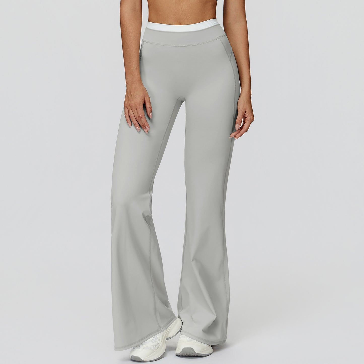 Fake Two-piece Thread High Waist Casual Exercise Workout Pants