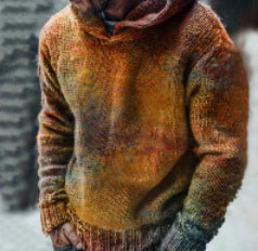 Digital Print Cardigan Jacket With Hood And Zipper 3D