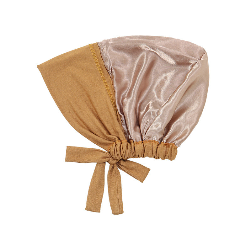 Women's Fashion Simple Mercerized Cotton Elastic Elastic Lace-up Ethnic Headscarf