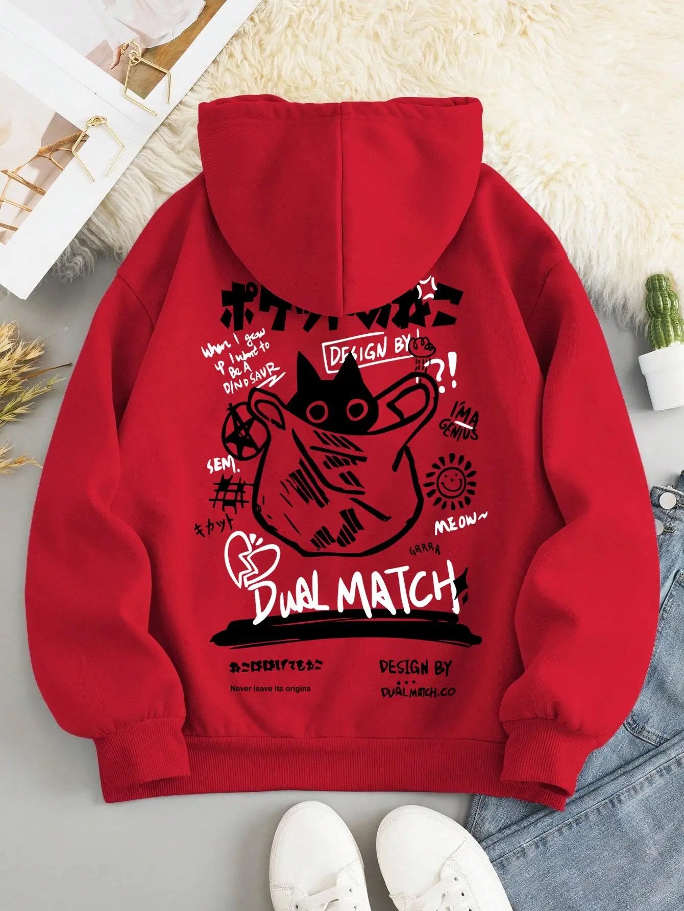 Cotton American Hiphop Fashion Brand Sweater Female Autumn And Winter Loose Korean Ins