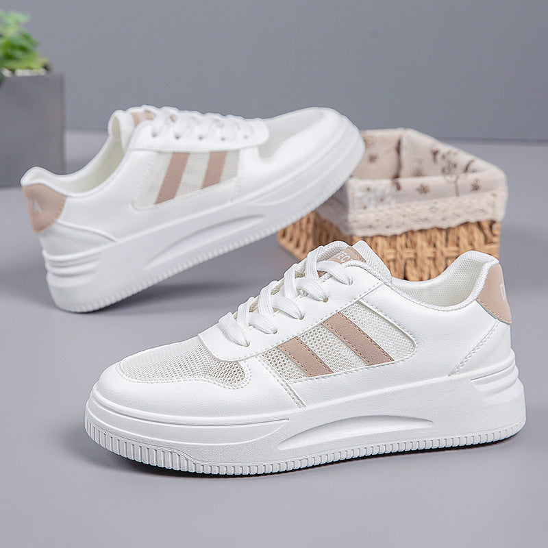 Breathable Platform Light White Shoes Women's Mesh Casual Sneaker