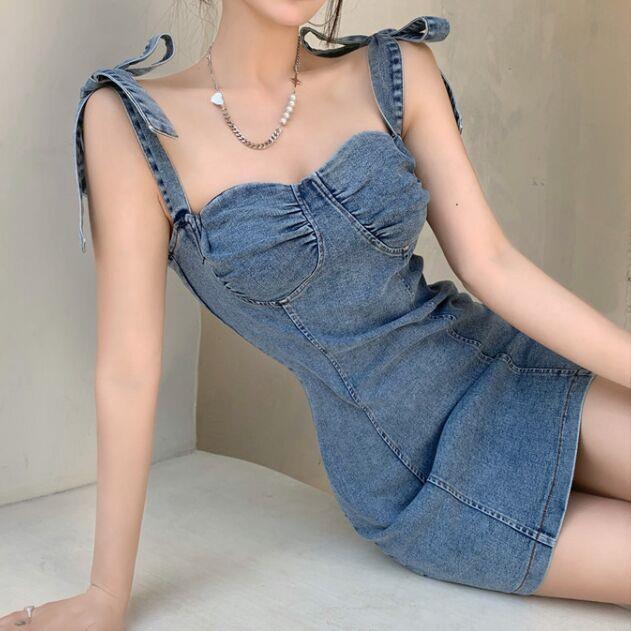 Hong Kong-style Retro Sexy Tube Top Slip Dress