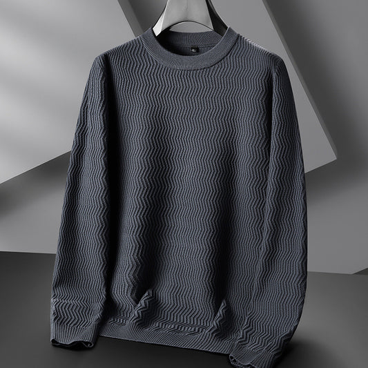 Autumn And Winter Men's Casual Knitted Sweater Loose Round Neck