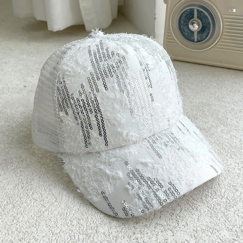 Breathable Sunscreen Feather Sequin Sunshade Hat