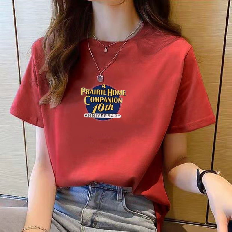 Watermelon Home Summer Short Sleeve T-shirt For Women