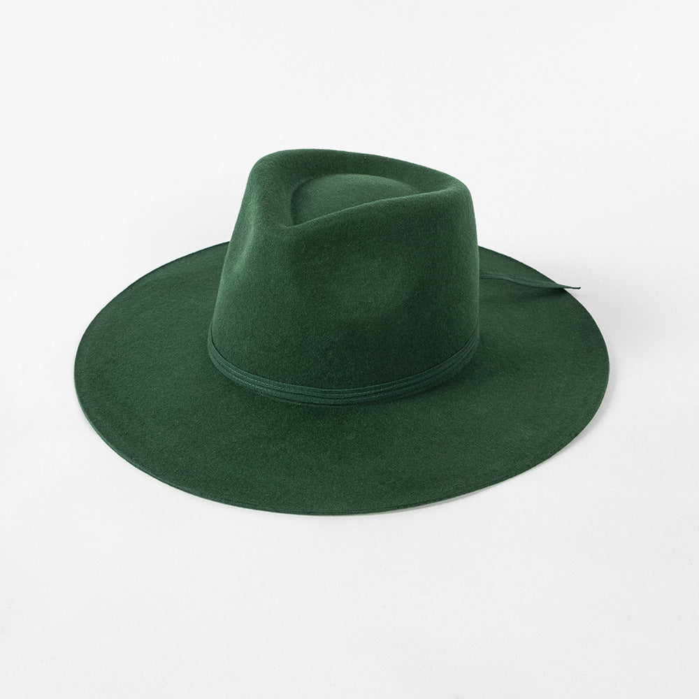 Sløjfe Fashion Afslappet Kronespidsuld Jazz Hat