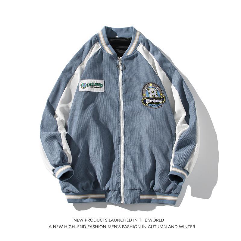 Fashion New Corduroy Baseball Uniform Women's Thin Jacket