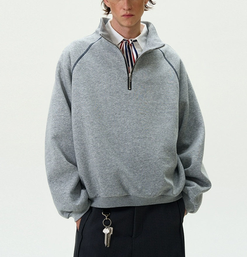 Highend Retro Halfzip Hættetrøje