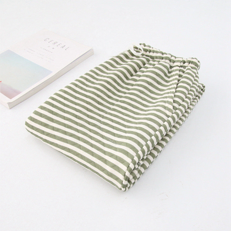 Cotton Air Layer Couple's Thickening Trousers With Side Pockets