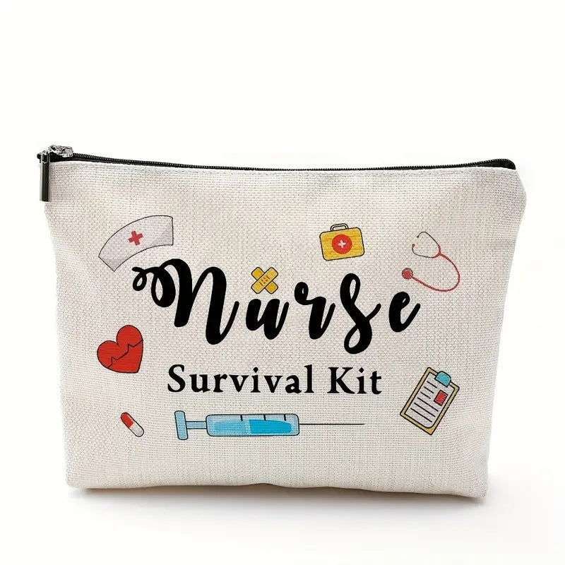 Cosmetic Bag Cotton And Linen Letter Printing Storage Bag Waterproof Linen Coin Purse