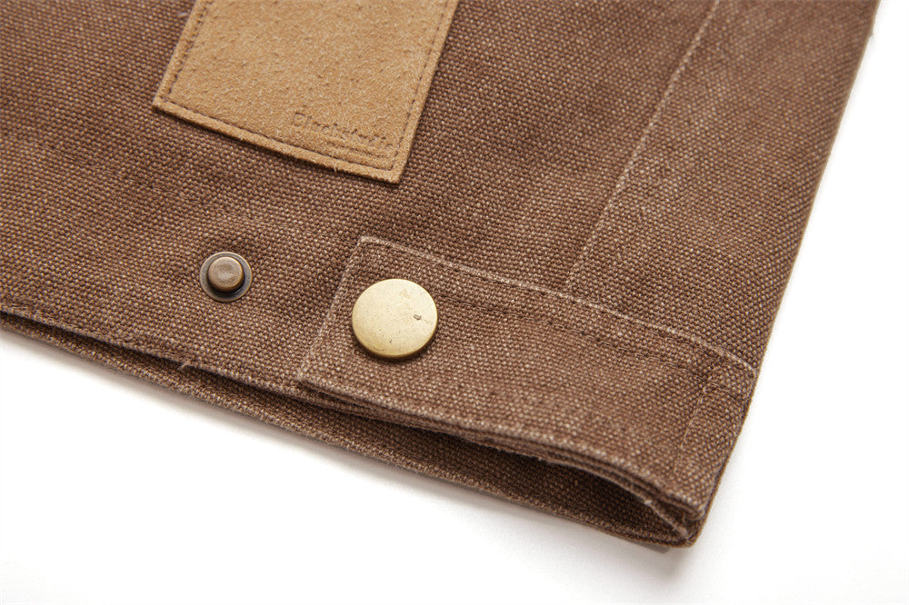 American Retro Casual Work Jacket Men's Lapel Zippered