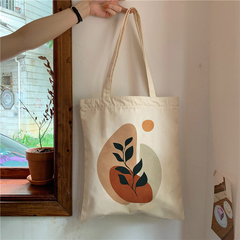 Plant Print Canvas Bag Personality Creative One-shoulder Student