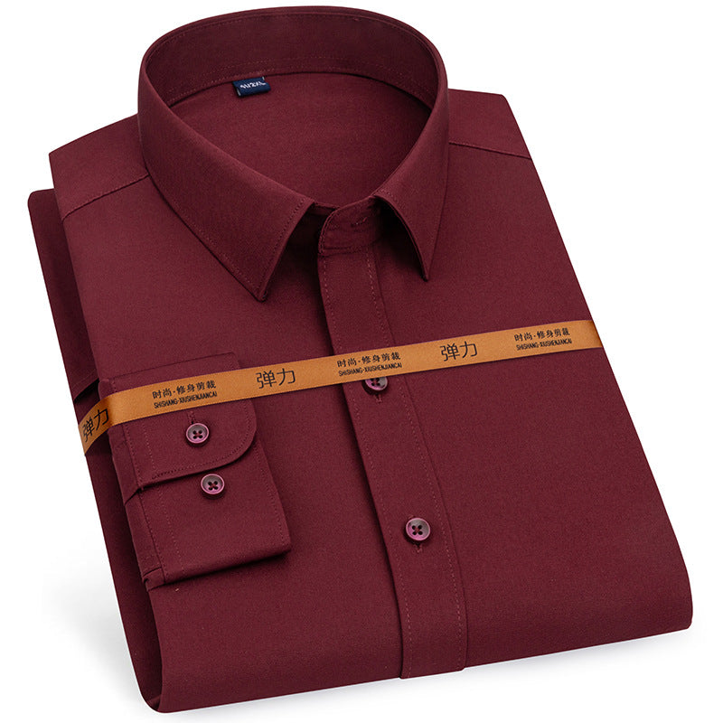Men's Long-sleeved Shirt Autumn Stretch Business