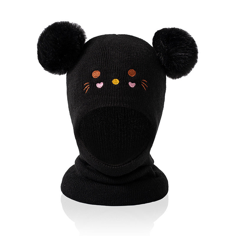 Embroidery Cartoon Cat Hat For Boys And Girls