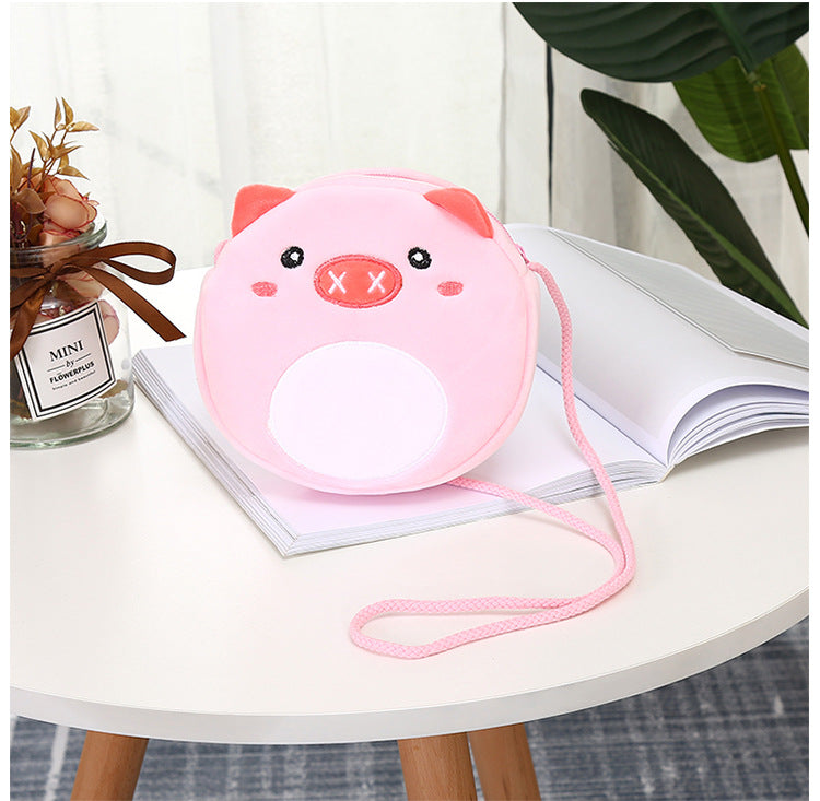 Children's One-shoulder Fashion Plush Embroidered Fabric Mini Bag