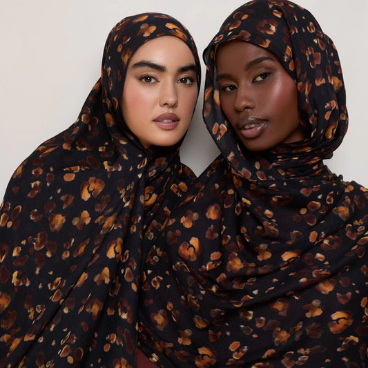 Watercolor Series Satin Polyester Ethnic Shawl