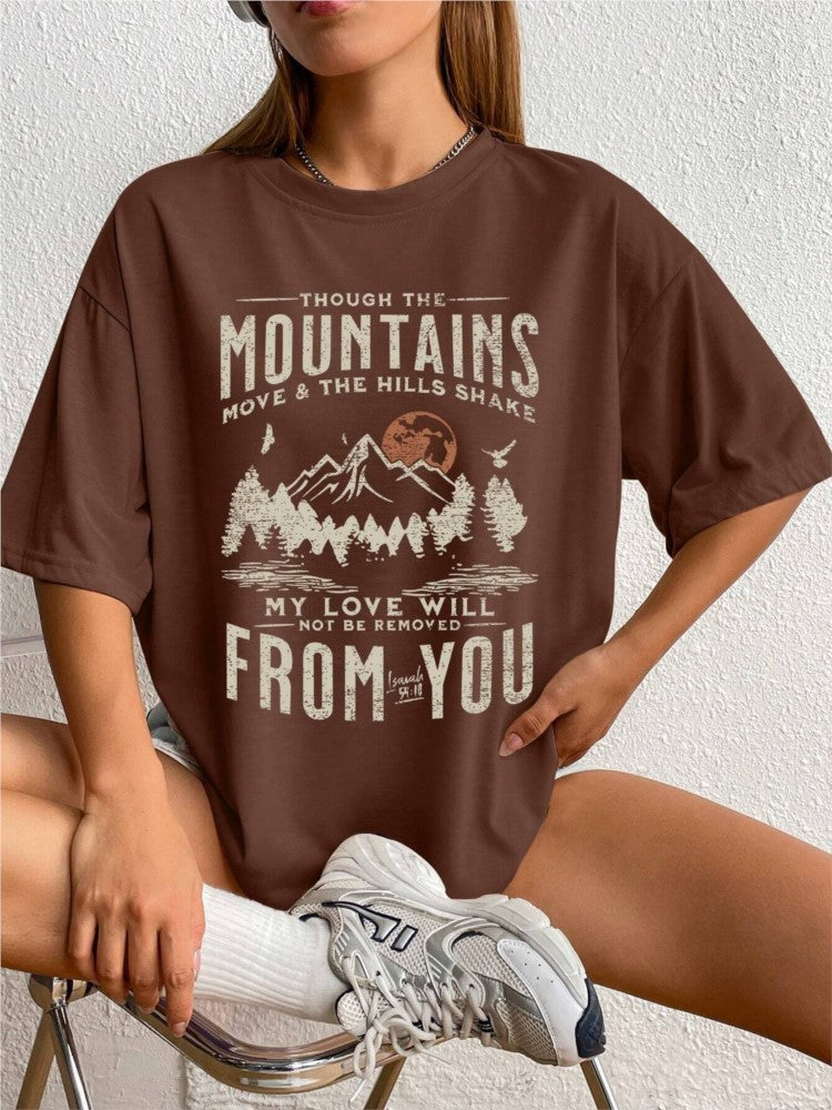 Women's Cotton T-shirt Sunset Print