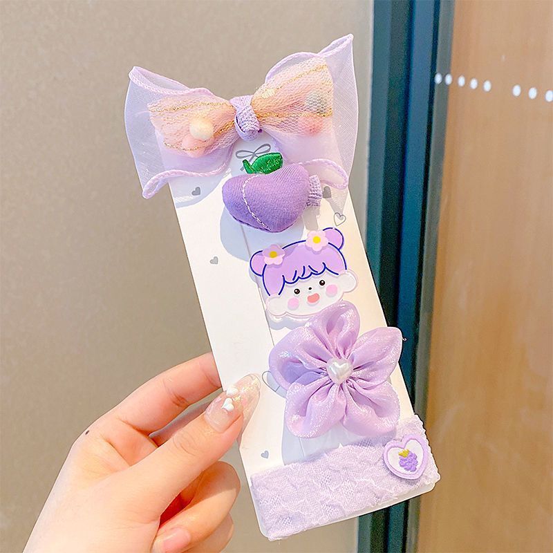 Princess Style Cute Girls Bow Hairpin Set