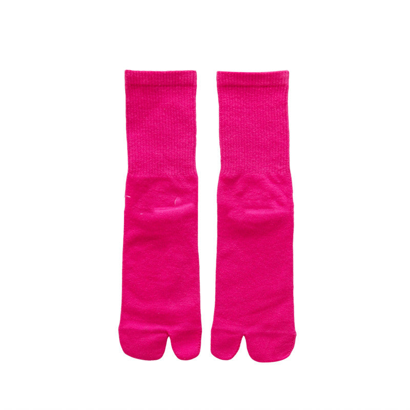 Women's Candy Color Fluorescent Cotton Socks