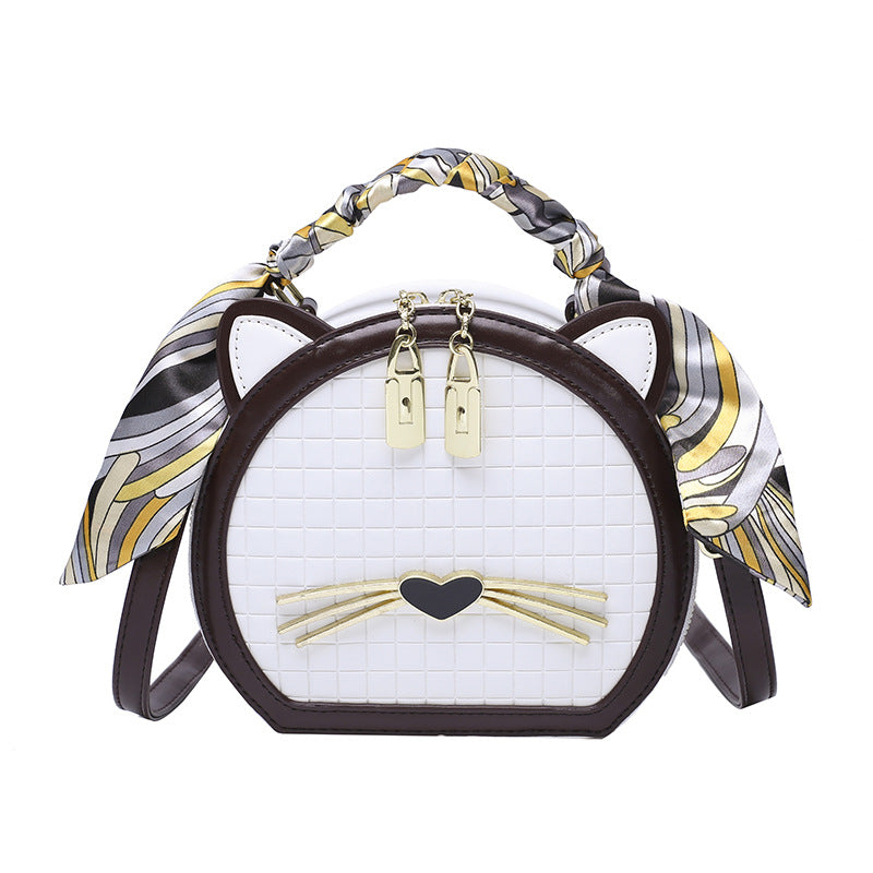 Women's New Versatile Texture Cute Cat Messenger Bag