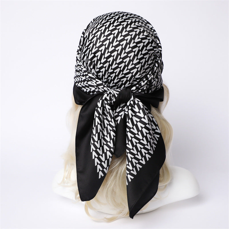 Womens Floral Color-Block Sun-Protective ShawlHijab