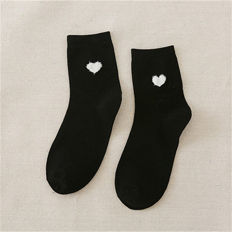 Women's Versatile Feather Yarn Love Cotton Socks